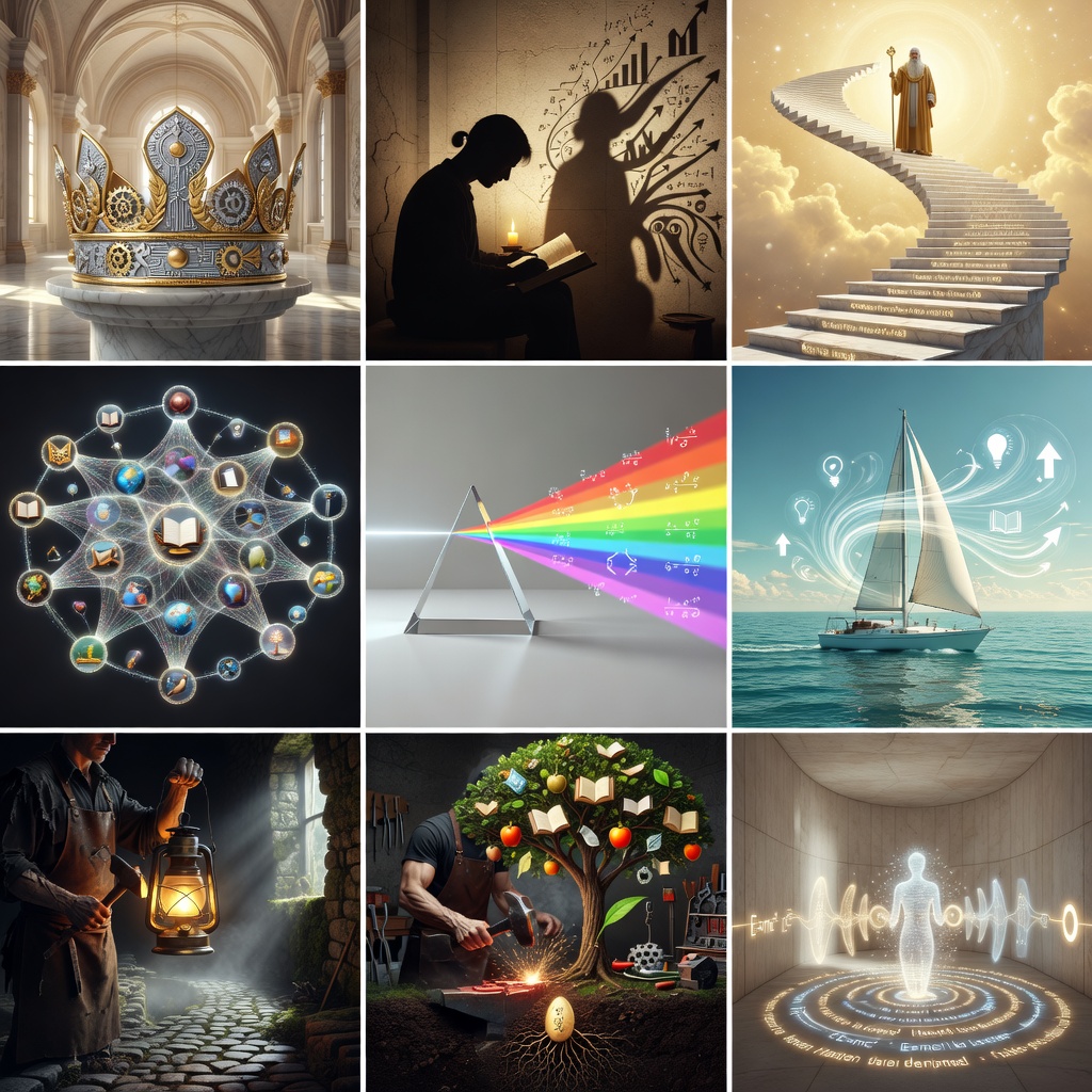 Prisma dispersando la luz del conocimiento